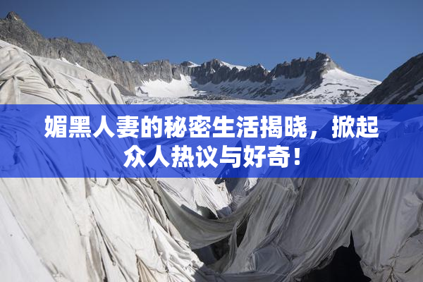 媚黑人妻的秘密生活揭晓，掀起众人热议与好奇！