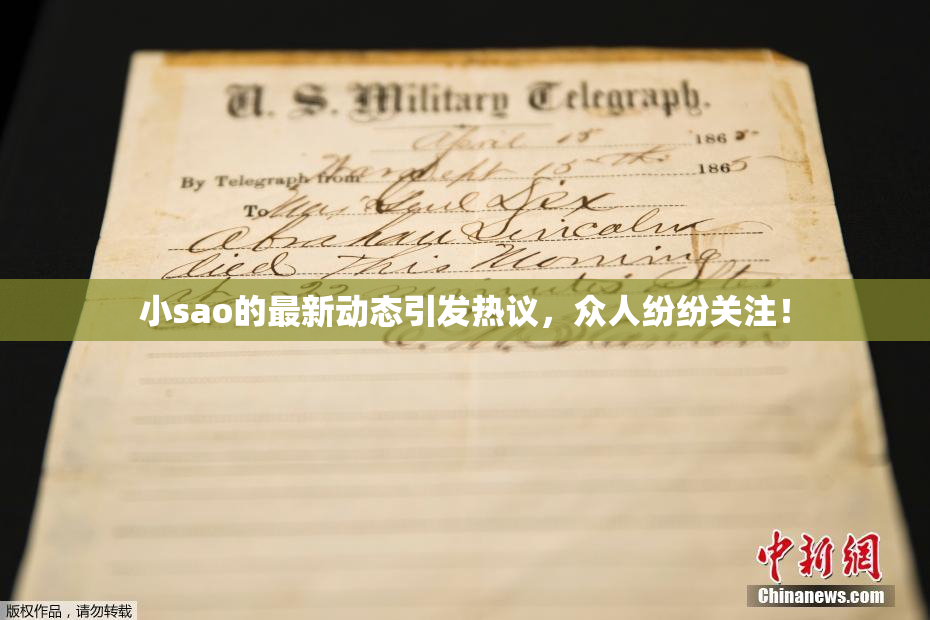 小sao的最新动态引发热议，众人纷纷关注！
