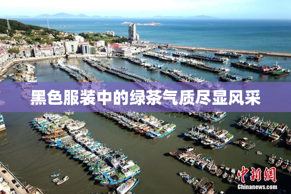 黑色服装中的绿茶气质尽显风采