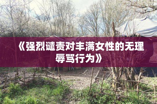 《强烈谴责对丰满女性的无理辱骂行为》