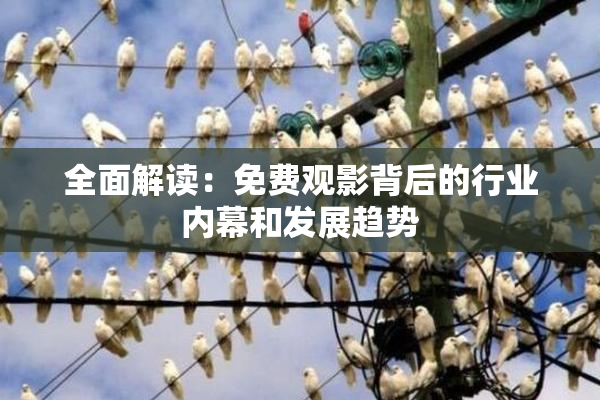 全面解读：免费观影背后的行业内幕和发展趋势