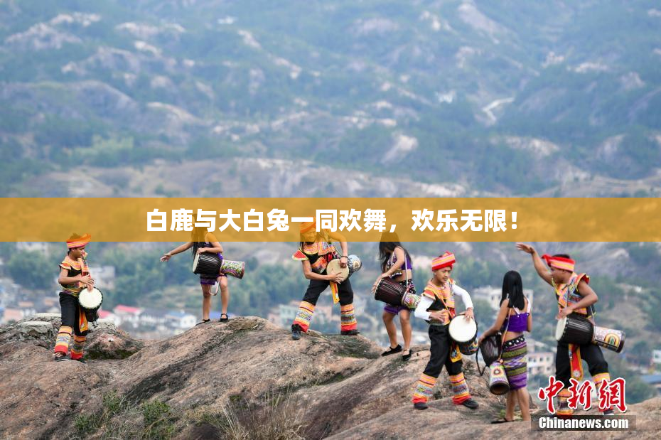 白鹿与大白兔一同欢舞，欢乐无限！