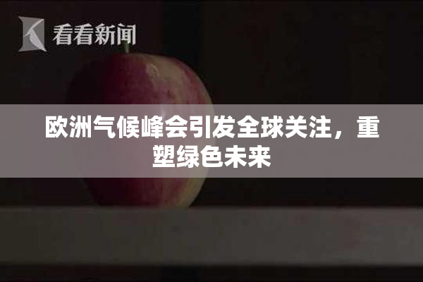 欧洲气候峰会引发全球关注，重塑绿色未来