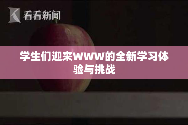 学生们迎来WWW的全新学习体验与挑战
