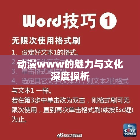 动漫www的魅力与文化深度探析