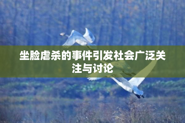 坐脸虐杀的事件引发社会广泛关注与讨论