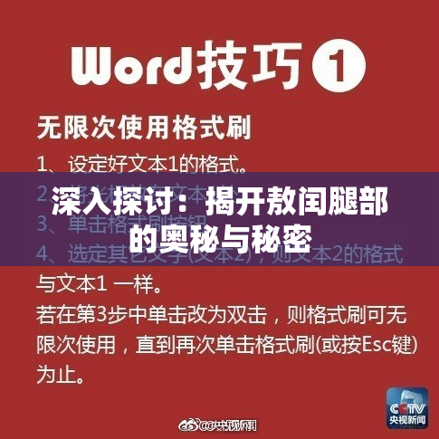深入探讨：揭开敖闰腿部的奥秘与秘密