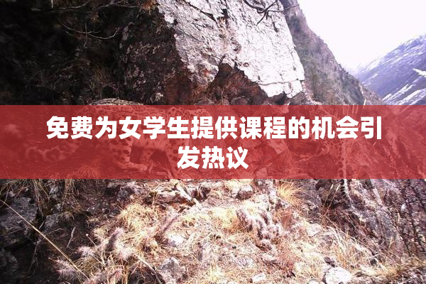 免费为女学生提供课程的机会引发热议