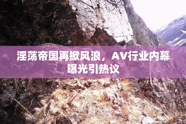 淫荡帝国再掀风浪，AV行业内幕曝光引热议