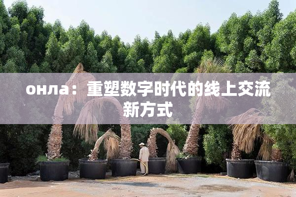 онла：重塑数字时代的线上交流新方式