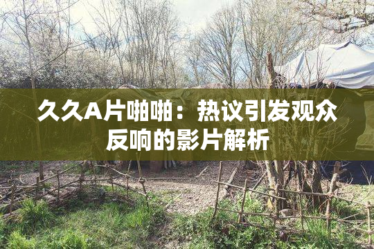 久久A片啪啪：热议引发观众反响的影片解析