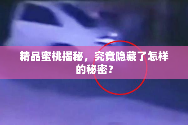 精品蜜桃揭秘，究竟隐藏了怎样的秘密？