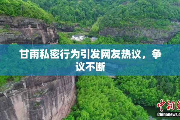 甘雨私密行为引发网友热议，争议不断
