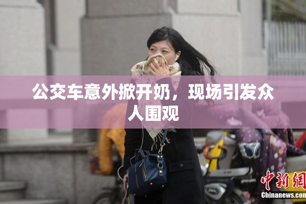 公交车意外掀开奶，现场引发众人围观