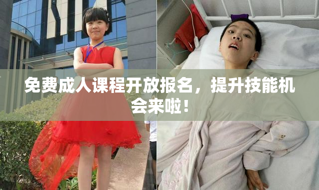 免费成人课程开放报名，提升技能机会来啦！