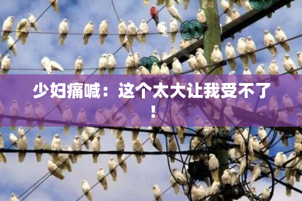 少妇痛喊：这个太大让我受不了！