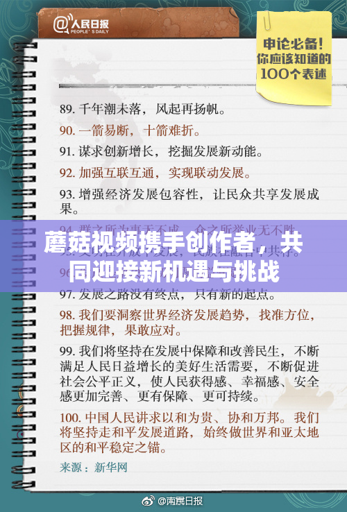 蘑菇视频携手创作者，共同迎接新机遇与挑战