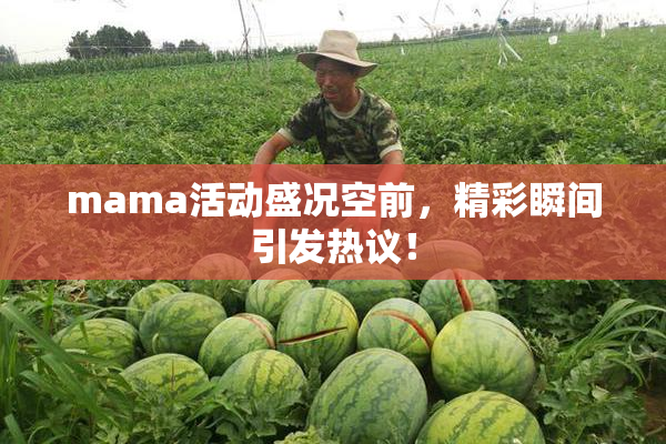 mama活动盛况空前，精彩瞬间引发热议！