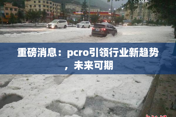 重磅消息：pcro引领行业新趋势，未来可期