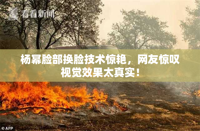 杨幂脸部换脸技术惊艳，网友惊叹视觉效果太真实！