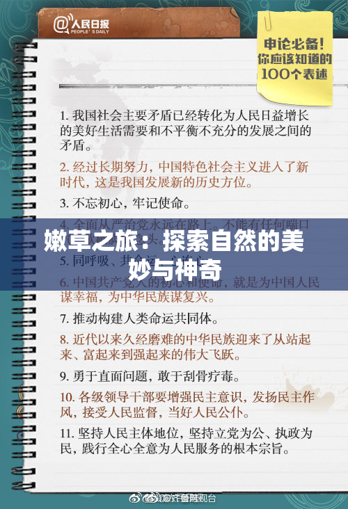 嫩草之旅：探索自然的美妙与神奇