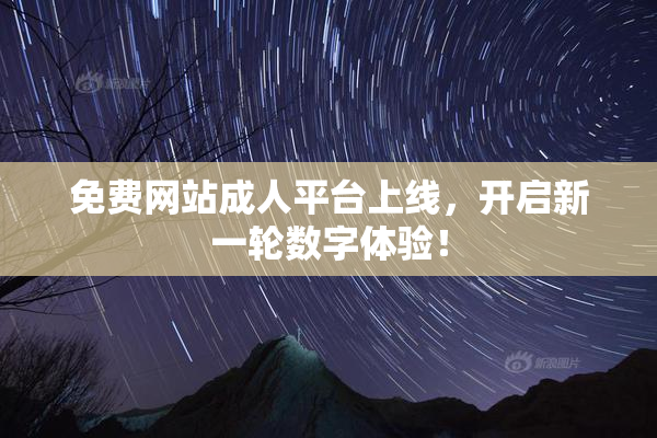 免费网站成人平台上线，开启新一轮数字体验！