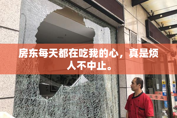 房东每天都在吃我的心，真是烦人不中止。