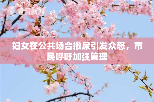 妇女在公共场合撒尿引发众怒，市民呼吁加强管理