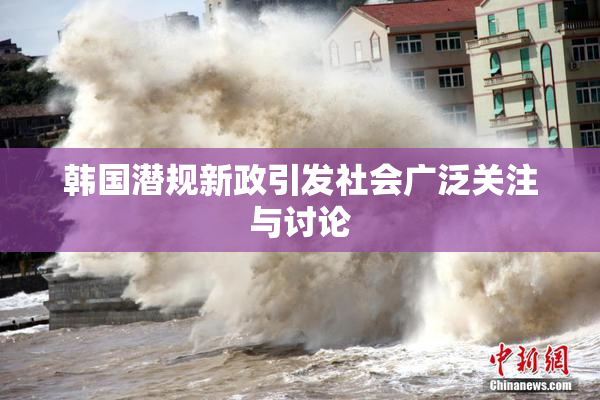 韩国潜规新政引发社会广泛关注与讨论