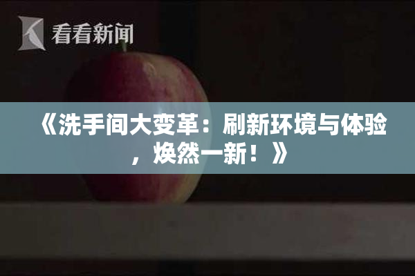 《洗手间大变革：刷新环境与体验，焕然一新！》