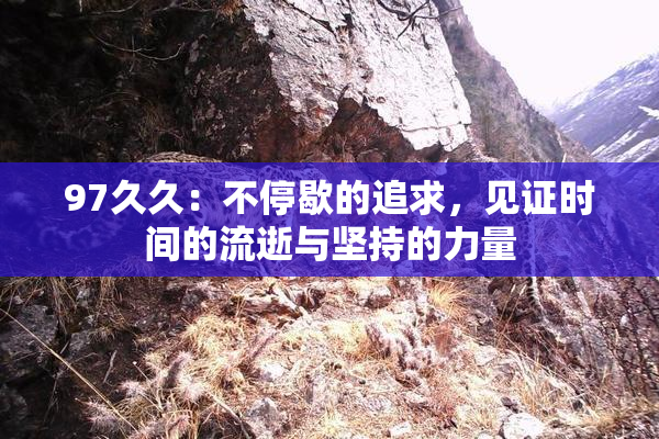 97久久：不停歇的追求，见证时间的流逝与坚持的力量