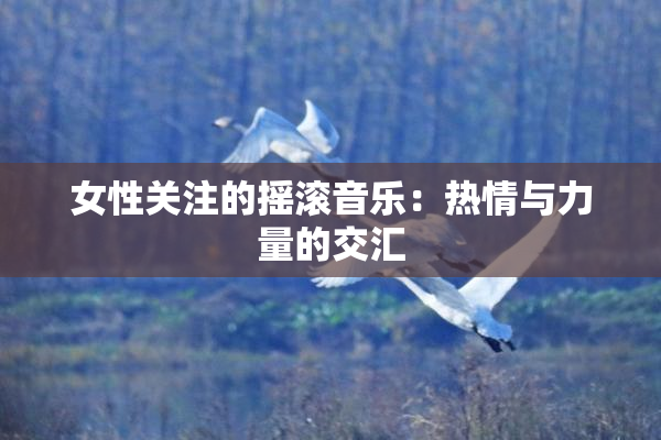 女性关注的摇滚音乐：热情与力量的交汇