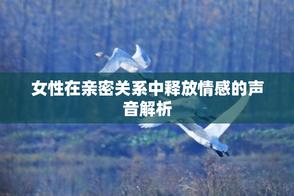 女性在亲密关系中释放情感的声音解析