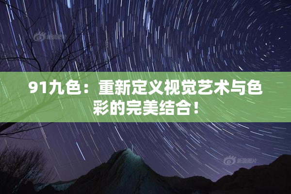 91九色：重新定义视觉艺术与色彩的完美结合！