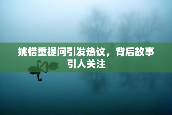 姚惜重提问引发热议，背后故事引人关注