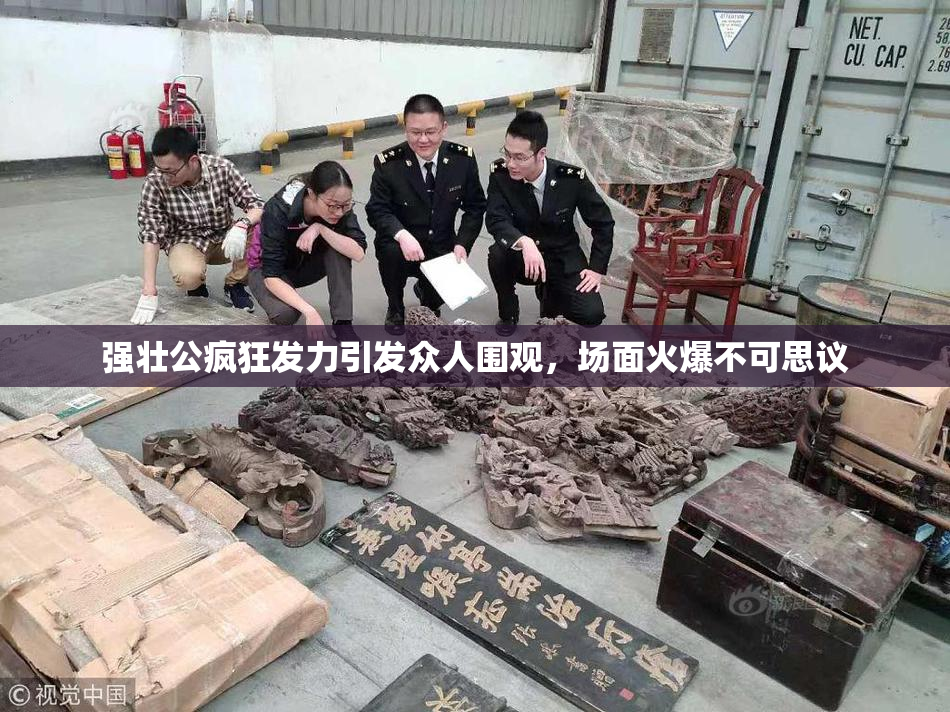 强壮公疯狂发力引发众人围观，场面火爆不可思议