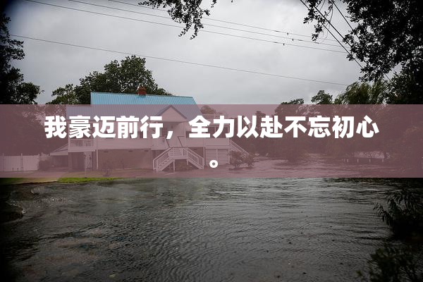 我豪迈前行，全力以赴不忘初心。