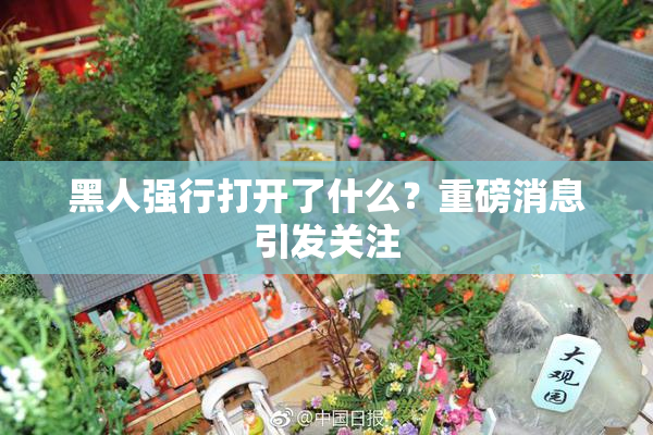 黑人强行打开了什么？重磅消息引发关注