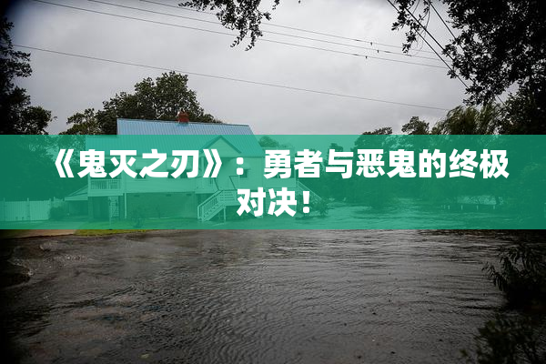 《鬼灭之刃》：勇者与恶鬼的终极对决！