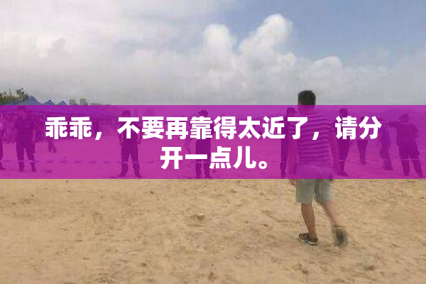 乖乖，不要再靠得太近了，请分开一点儿。