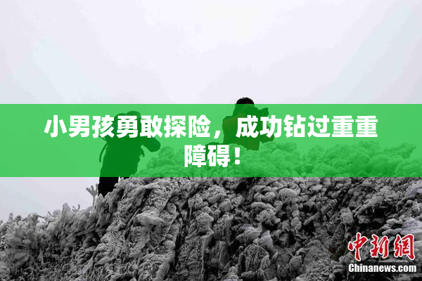 小男孩勇敢探险，成功钻过重重障碍！