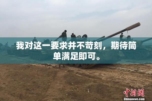 我对这一要求并不苛刻，期待简单满足即可。
