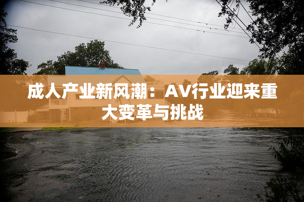 成人产业新风潮：AV行业迎来重大变革与挑战
