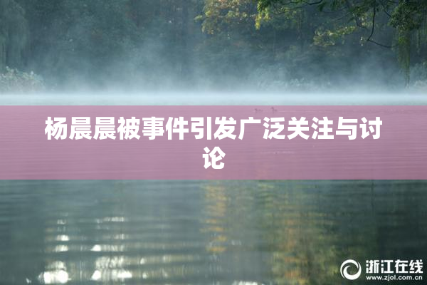 杨晨晨被事件引发广泛关注与讨论
