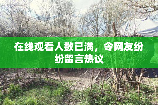 在线观看人数已满，令网友纷纷留言热议