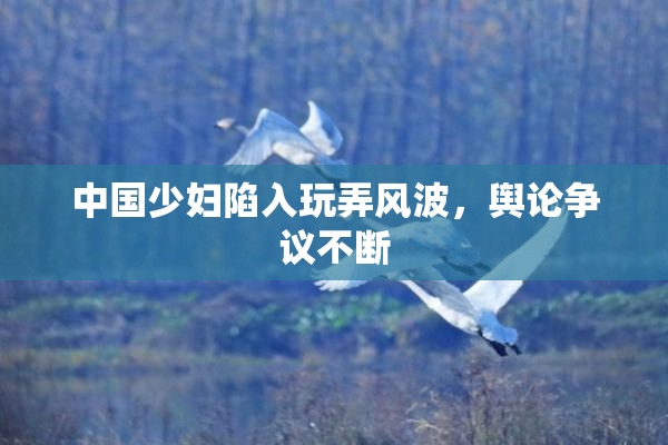 中国少妇陷入玩弄风波，舆论争议不断