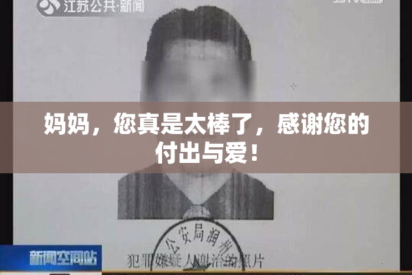 妈妈，您真是太棒了，感谢您的付出与爱！