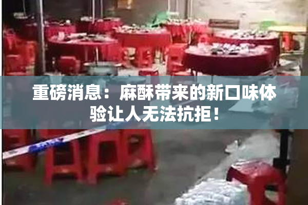 重磅消息：麻酥带来的新口味体验让人无法抗拒！