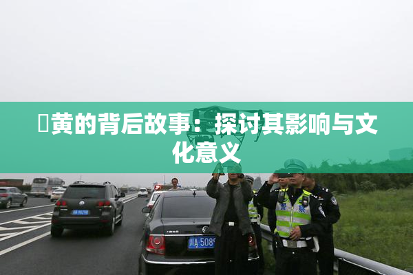 ✿黄的背后故事：探讨其影响与文化意义