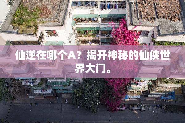 仙逆在哪个A？揭开神秘的仙侠世界大门。